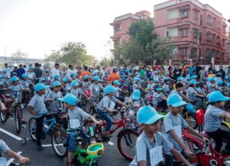 जयपुर किड्स साइक्लोथॉन में साईकिल चलाकर जयपुर के नौनिहालों ने दिया स्वास्थ्य के प्रति जागरुकता का सन्देश